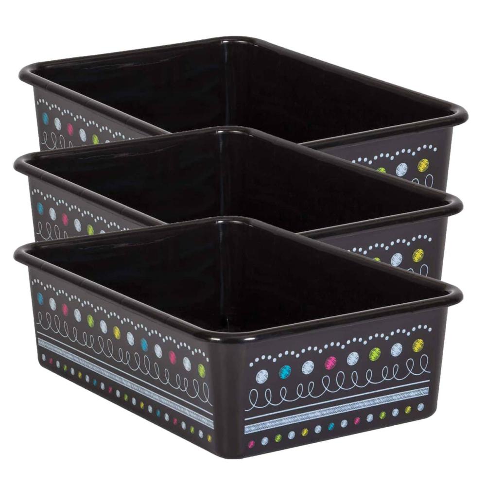 Plastic Storage Bins & Totes |  Chalkboard Brights Large Plastic Storage Bin, 3ct. Plastic Storage Bins & Totes Plastic Storage Bins & Totes