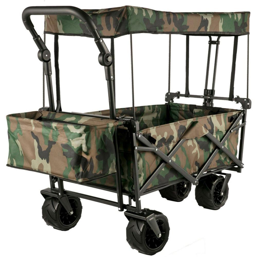 Storage Carts |  220 lbs. Collapsible Garden Cart with Canopy Storage Storage Carts