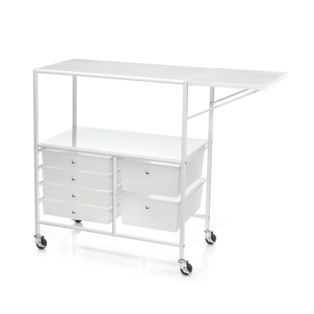 Storage Carts |  Essex Rolling Cart White Storage Storage Carts